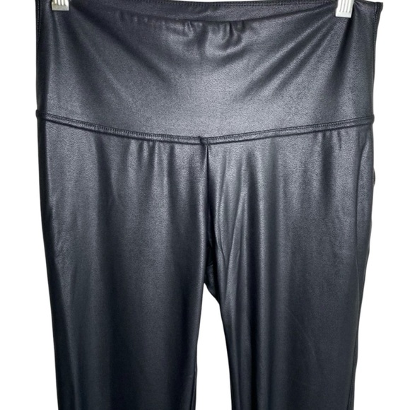 Black Faux Leather Leggings - Picture 2 of 6